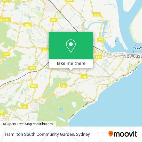 Hamilton South Community Garden map