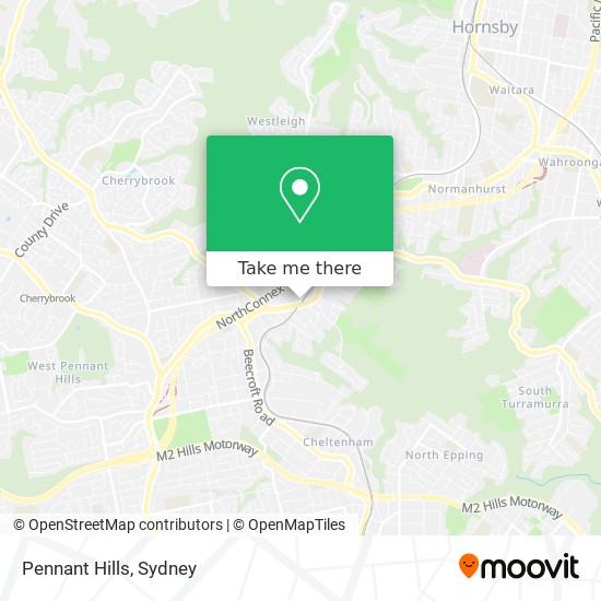 Mapa Pennant Hills