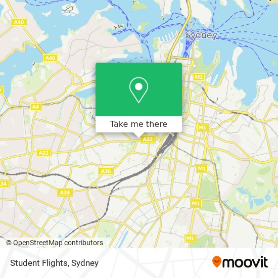 Mapa Student Flights