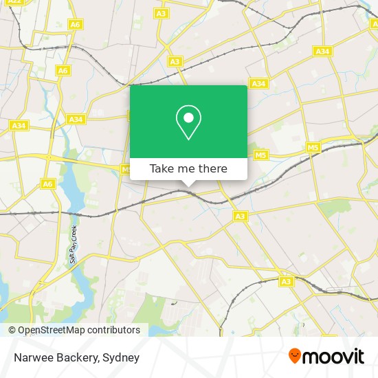 Narwee Backery map