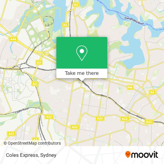 Coles Express map