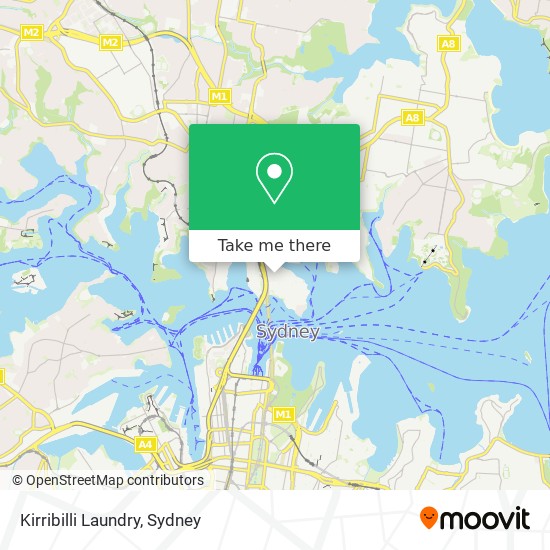 Kirribilli Laundry map