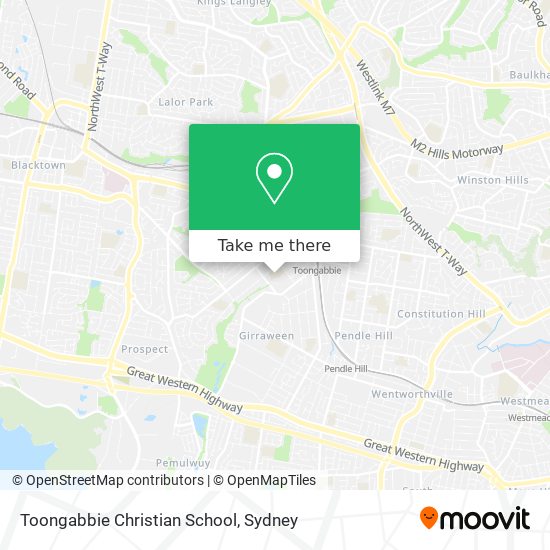 Toongabbie Christian School map