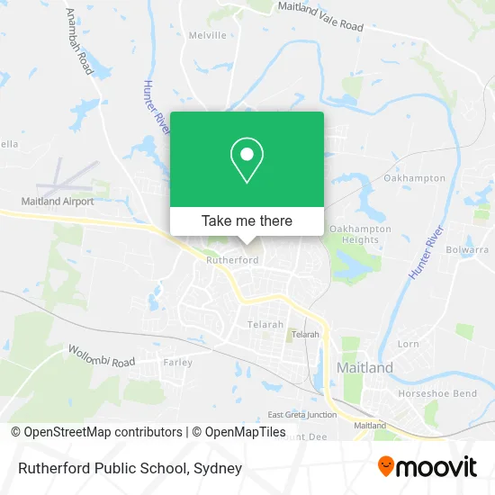 Mapa Rutherford Public School