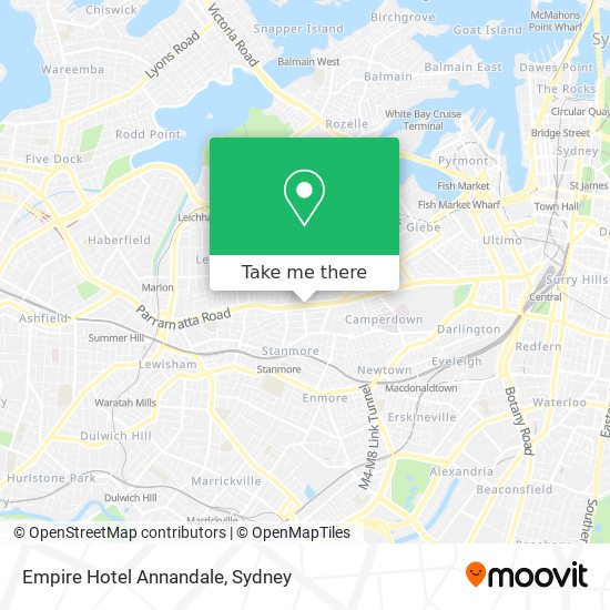 Empire Hotel Annandale map