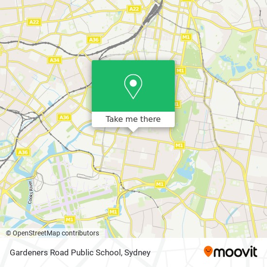 Mapa Gardeners Road Public School