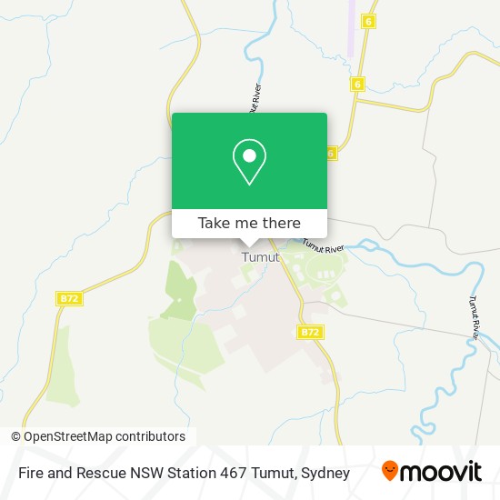 Fire and Rescue NSW Station 467 Tumut map