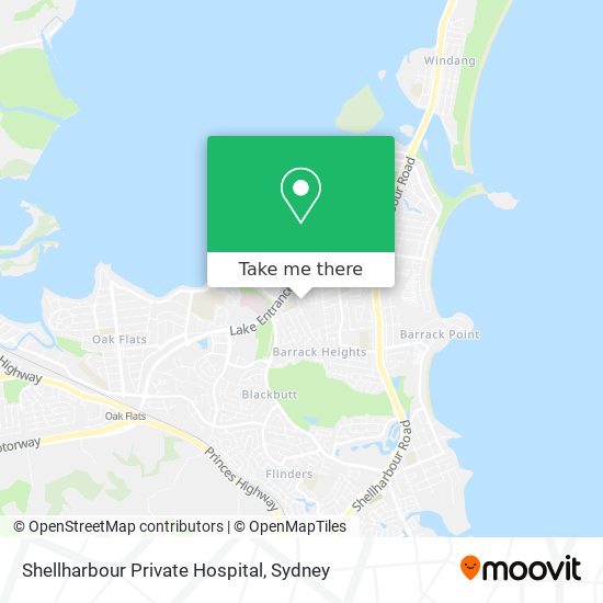 Shellharbour Private Hospital map