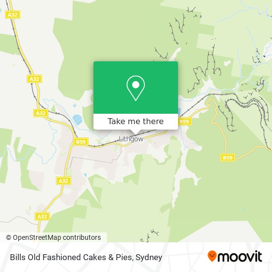 Bills Old Fashioned Cakes & Pies map