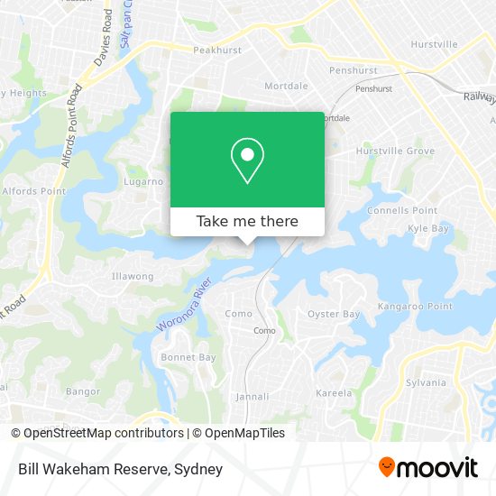 Bill Wakeham Reserve map