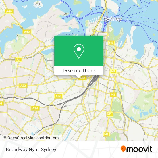 Mapa Broadway Gym