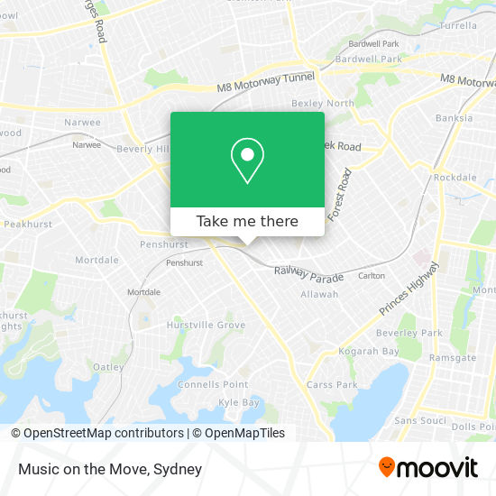 Music on the Move map