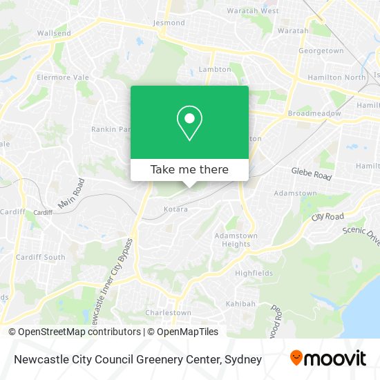 Newcastle City Council Greenery Center map