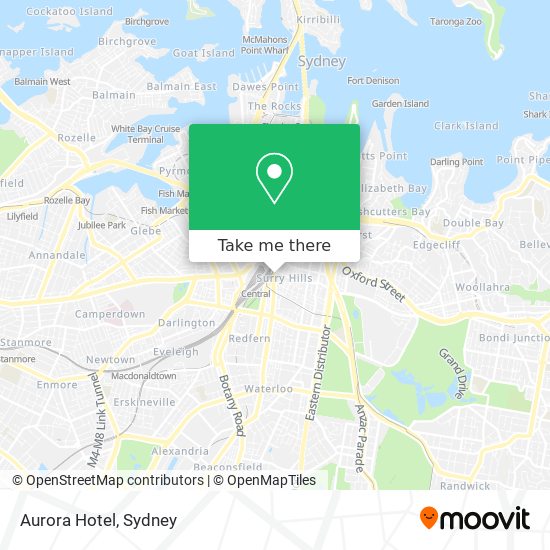 Aurora Hotel map