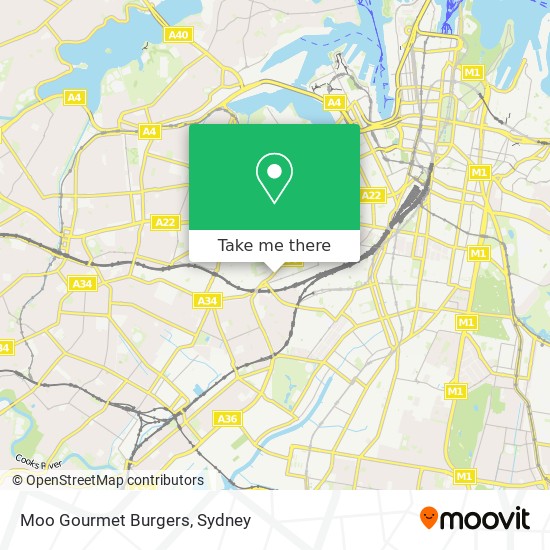 Moo Gourmet Burgers map