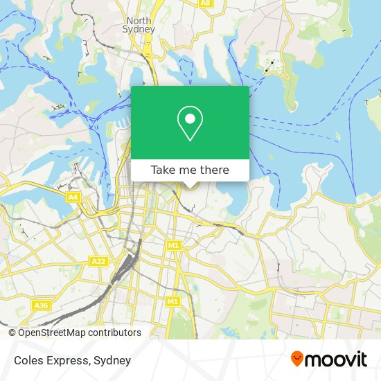 Coles Express map