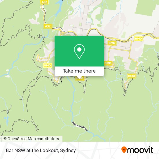 Bar NSW at the Lookout map