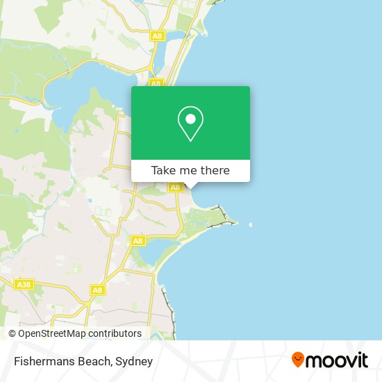 Mapa Fishermans Beach