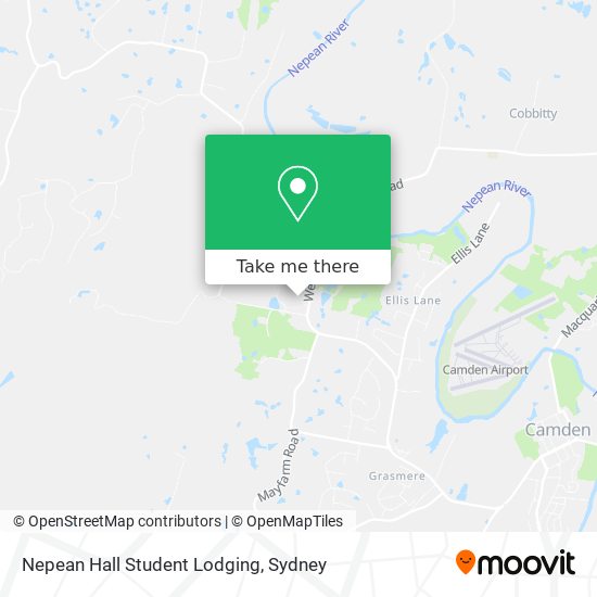 Mapa Nepean Hall Student Lodging