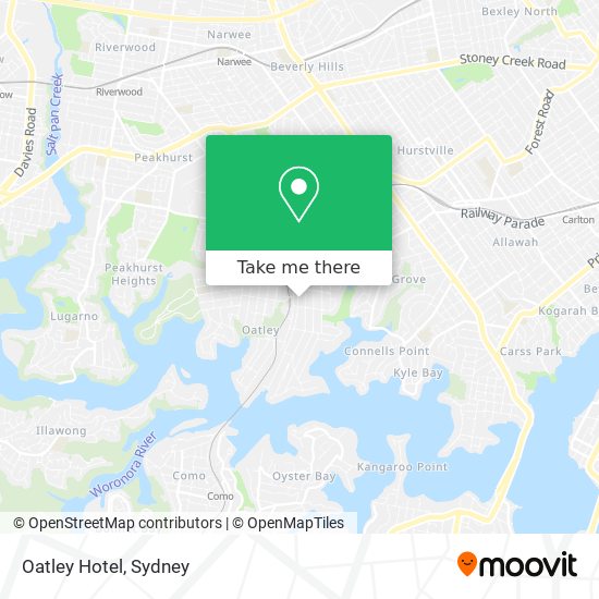 Mapa Oatley Hotel