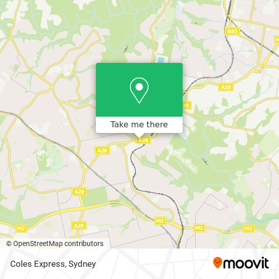 Coles Express map