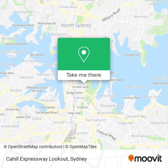 Cahill Expressway Lookout map