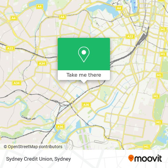 Mapa Sydney Credit Union