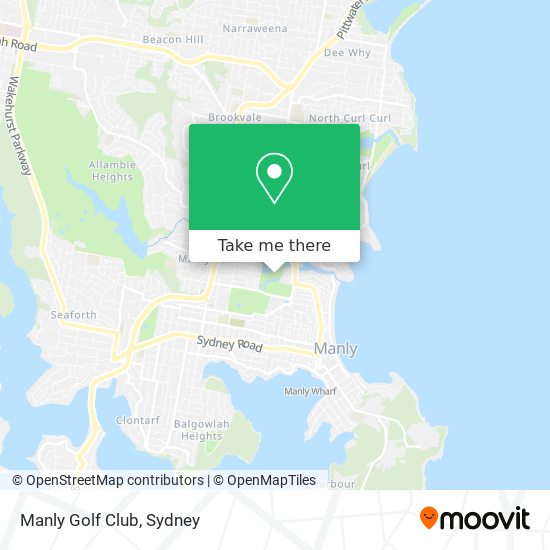 Manly Golf Club map