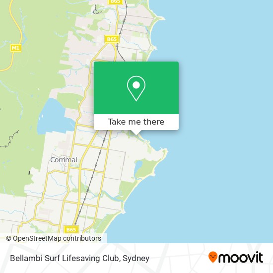 Mapa Bellambi Surf Lifesaving Club