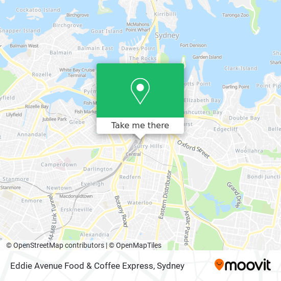 Mapa Eddie Avenue Food & Coffee Express