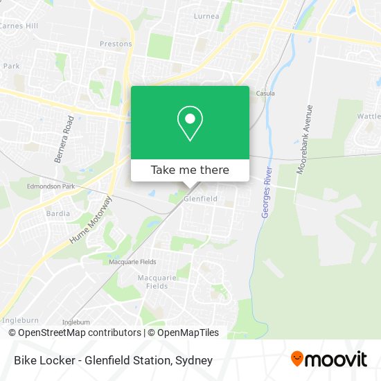 Bike Locker - Glenfield Station map