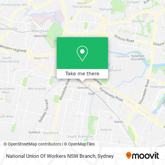 National Union Of Workers NSW Branch map