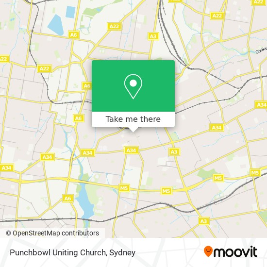 Punchbowl Uniting Church map