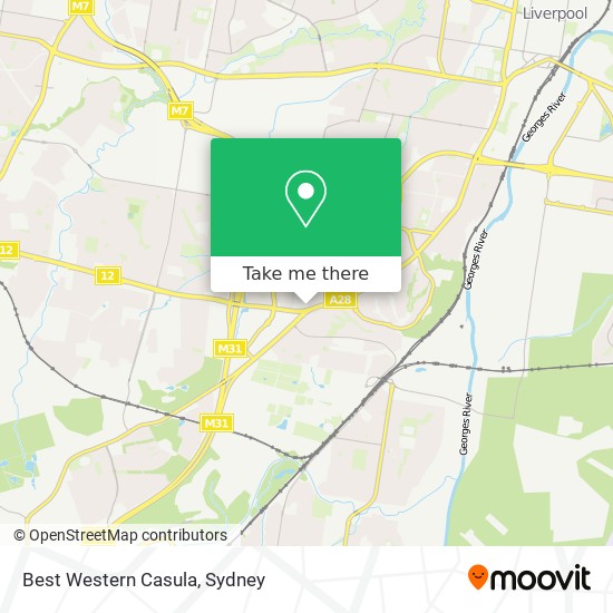 Best Western Casula map