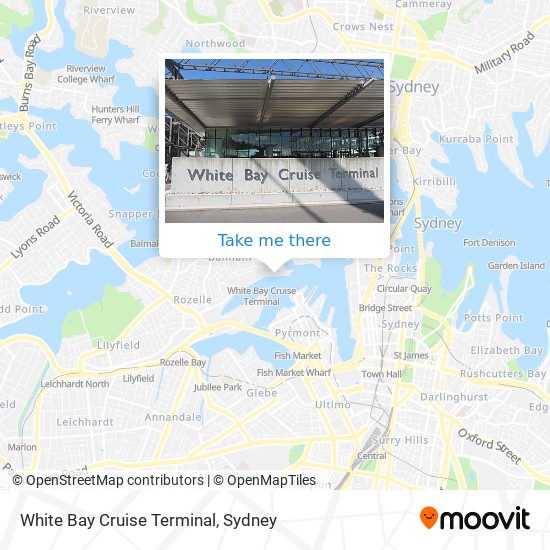 White Bay Cruise Terminal map