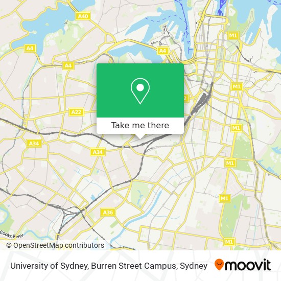 University of Sydney, Burren Street Campus map