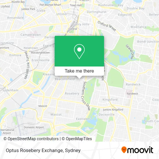Optus Rosebery Exchange map