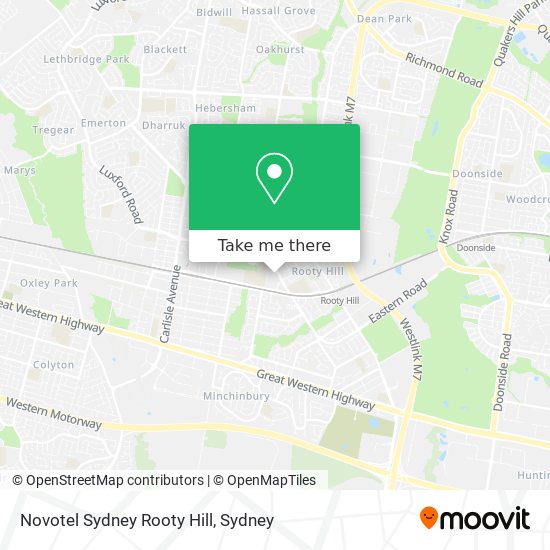 Novotel Sydney Rooty Hill map