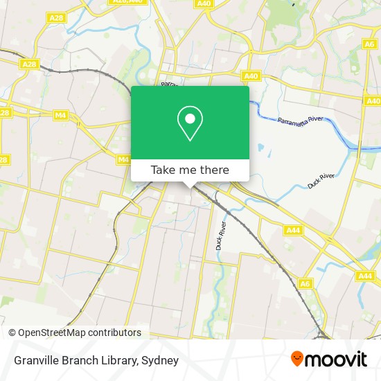 Mapa Granville Branch Library