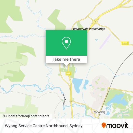 Wyong Service Centre Northbound map