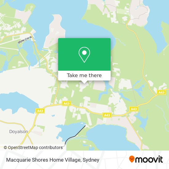 Macquarie Shores Home Village map