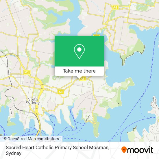 Mapa Sacred Heart Catholic Primary School Mosman