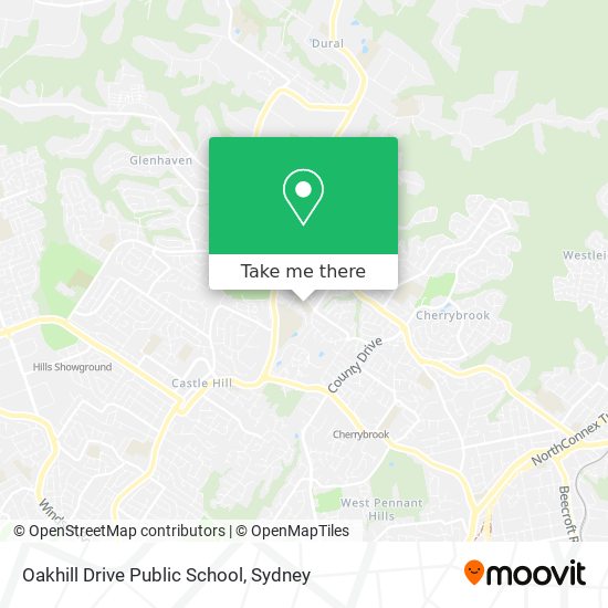 Mapa Oakhill Drive Public School