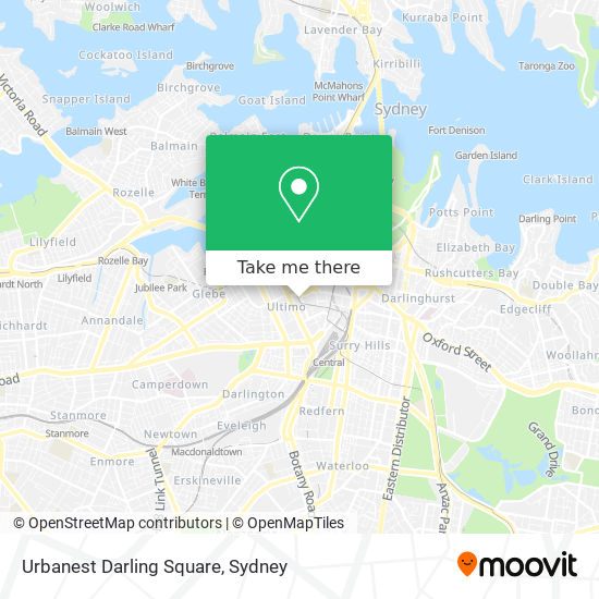 Mapa Urbanest Darling Square