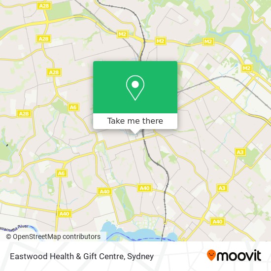 Eastwood Health & Gift Centre map