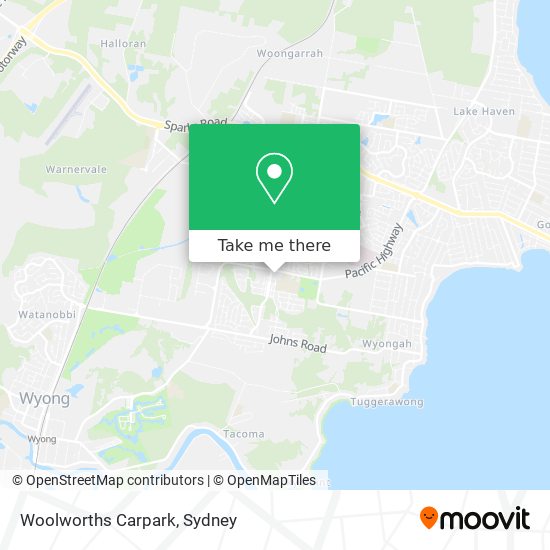 Mapa Woolworths Carpark