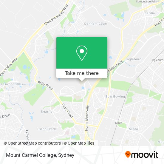 Mount Carmel College map