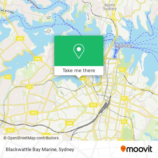 Blackwattle Bay Marine map