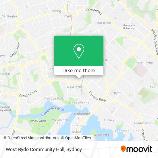 West Ryde Community Hall map