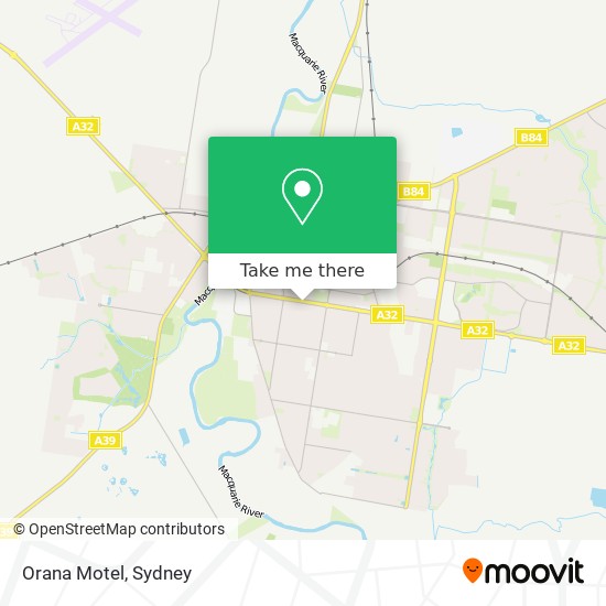 Orana Motel map